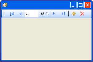 Screenshot che mostra il controllo BindingNavigator.
