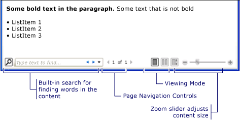 Flow_Ovw_First_Example : esempio di FlowDocument sottoposto a rendering