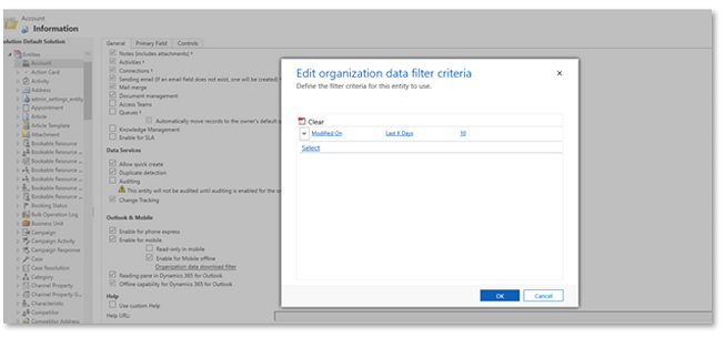 Modificare il filtro dati dell'organizzazione Modifica il filtro dati dell'organizzazione.