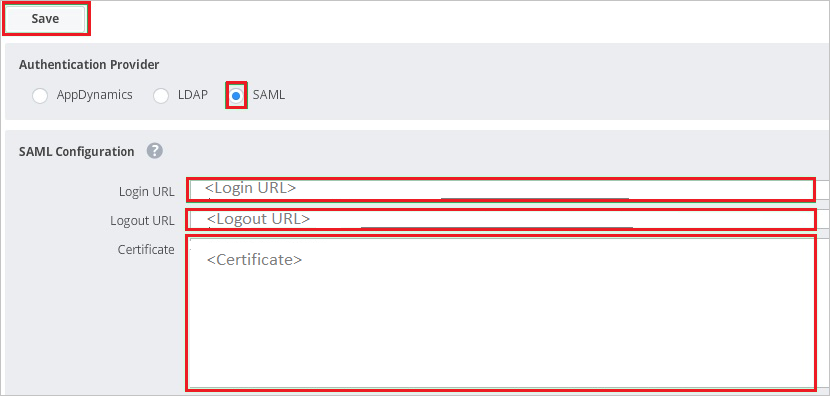 Configurazione SAML