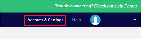 Selezionare Account & Impostazioni.