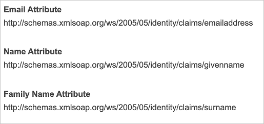 Screenshot dei campi attributo della sezione di sicurezza della UI di Workgrid.
