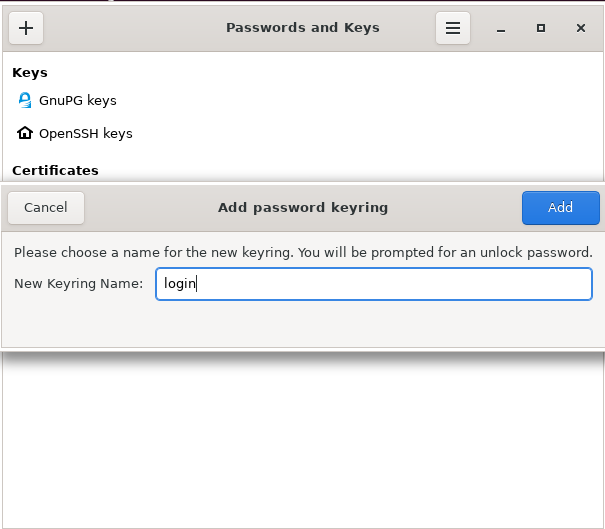 digitando l'accesso nel prompt