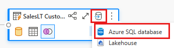Screenshot del pulsante Aggiungi destinazione dati.