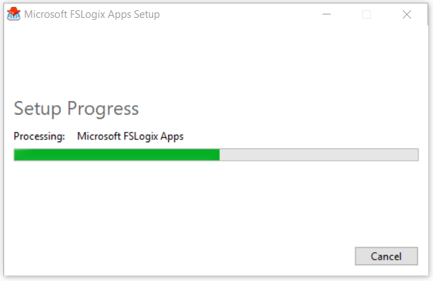 Screenshot che mostra la schermata di avanzamento.