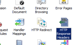 Screenshot che mostra il riquadro Home con intestazioni di risposta H T T P selezionate.