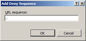 Screenshot della finestra di dialogo Aggiungi sequenza di negazione.