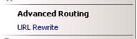 Screenshot di URL Rewrite nella sezione Routing Avanzato in Regole di Routing.