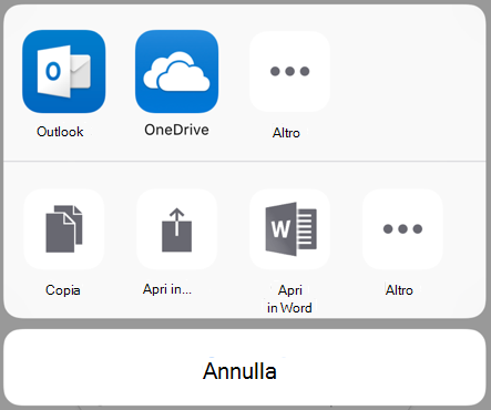 Condivisione dei dati - iOS: nuova interfaccia utente di condivisione