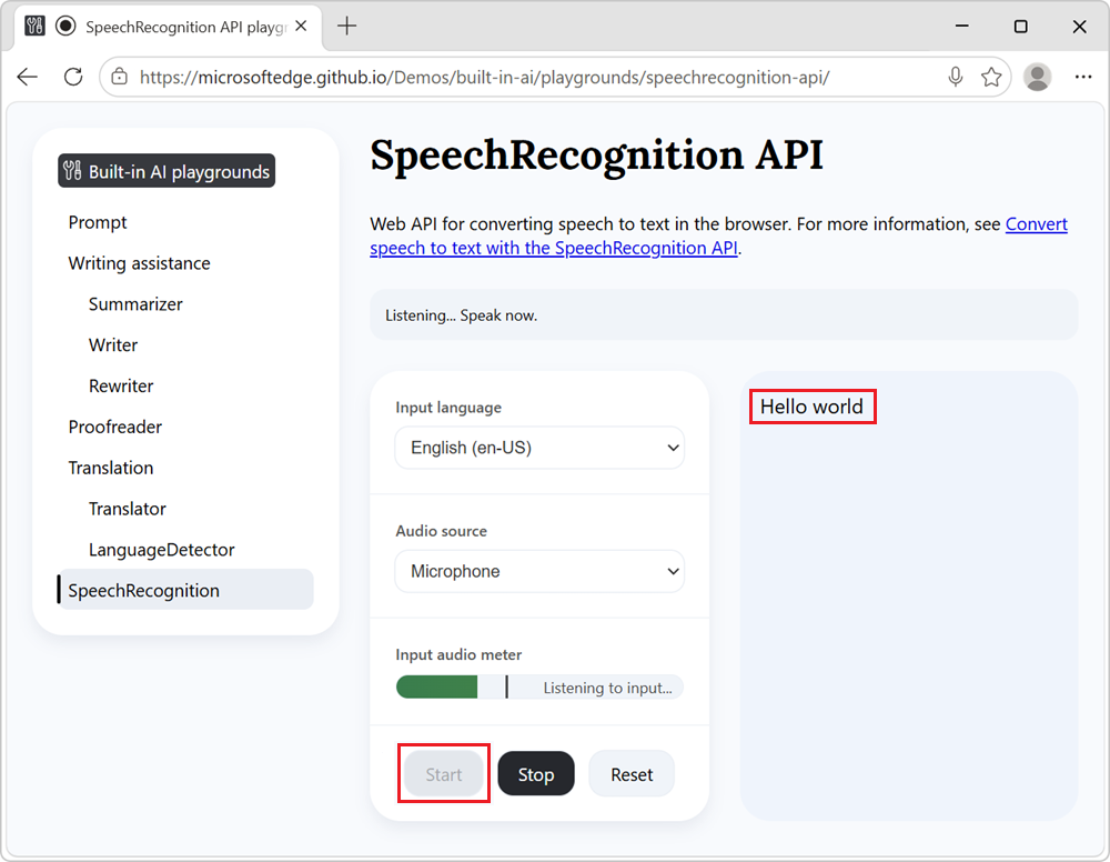 Conversion of speech to text