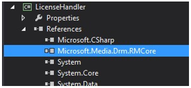 Riferimento a Microsoft.Media.Drm.RMCore