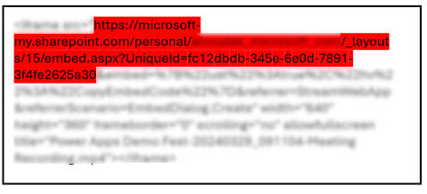 esempio di URL incorporato