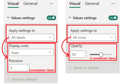 Screenshot del contenitore di formattazione.
