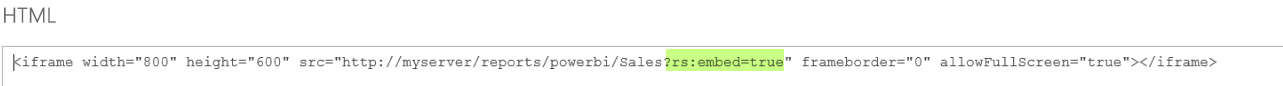 Screenshot del codice iFrame.