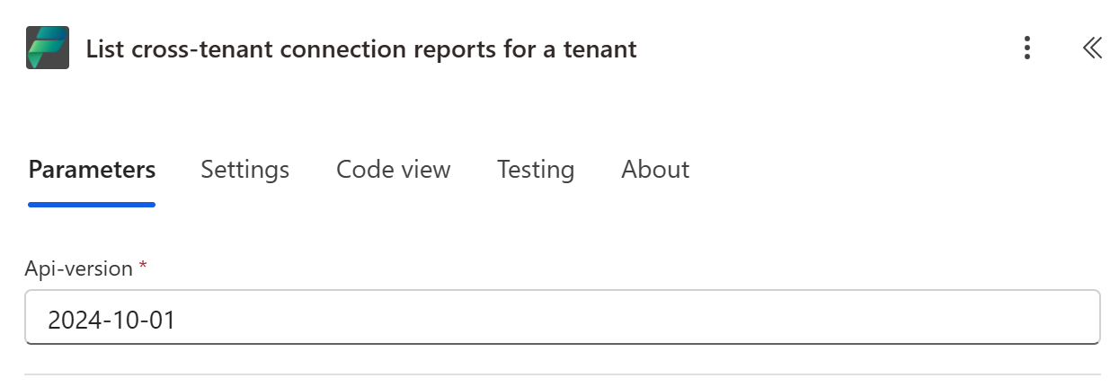 Elencare i report di connessione tra tenant per uno screenshot del tenant.