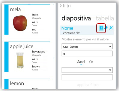 Filtro avanzato