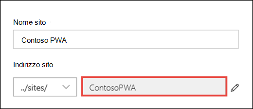 Creare un sito Project Web App nell'interfaccia di amministrazione di SharePoint.