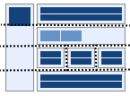 left column, header, footer, top row