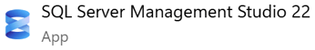 Screenshot dell'icona dell'applicazione SQL Server Management Studio nei risultati della ricerca Windows.
