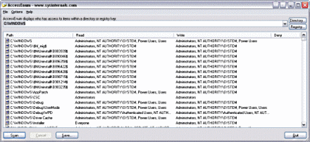 Screenshot di AccessEnum