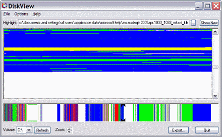 Screenshot di DiskView