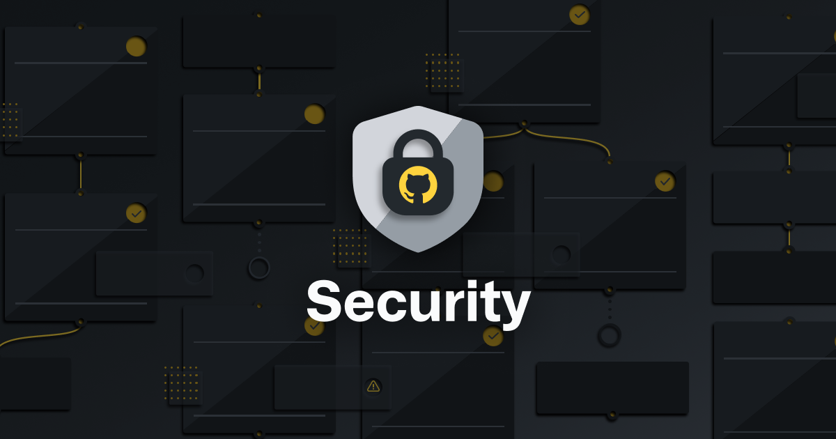 Immagine di uno scudo GitHub con sicurezza scritta sotto.