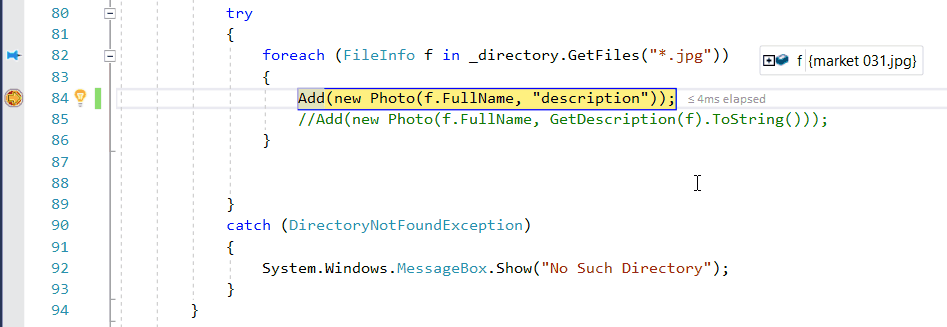 Animazione che mostra come modificare e continuare il debug.