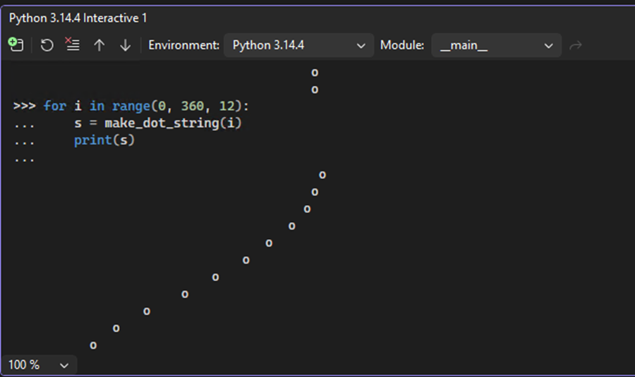 Screenshot che mostra come modificare un'istruzione precedente nella finestra interattiva in Visual Studio.