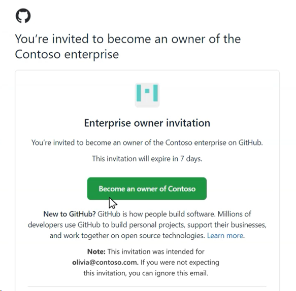 Accetta l'invito su GitHub