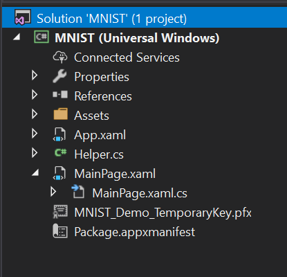 Esplora soluzioni di Visual Studio con file di progetto