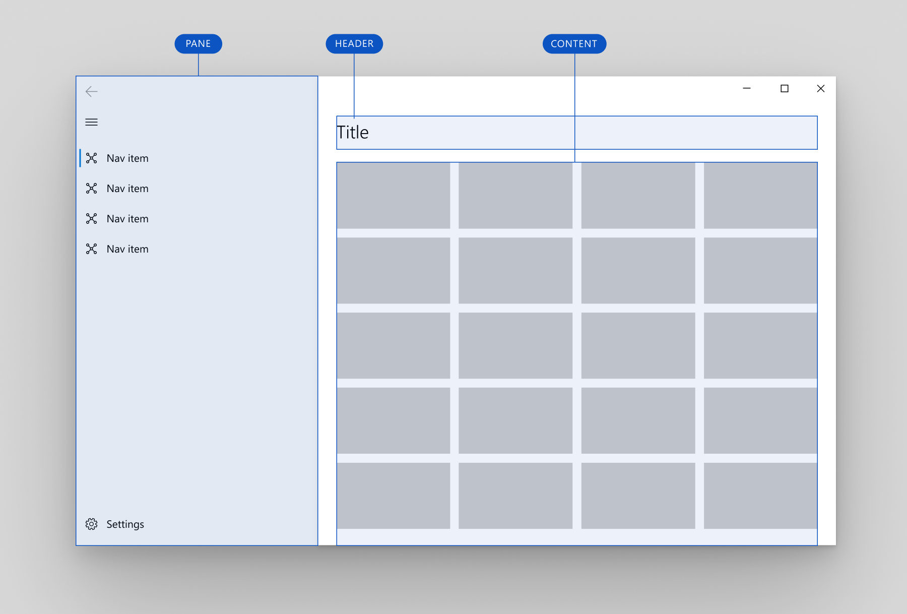 Layout Di NavigationView a sinistra
