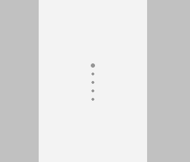 Un PipsPager con cinque punti verticali e la visibilità dei pulsanti di navigazione determinata dalla presenza del puntatore e dalla pagina corrente.