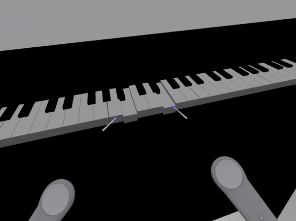 Riproduzione del pianoforte con controller