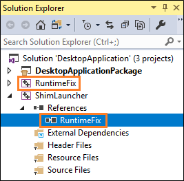 Riferimento alla correzione del runtime