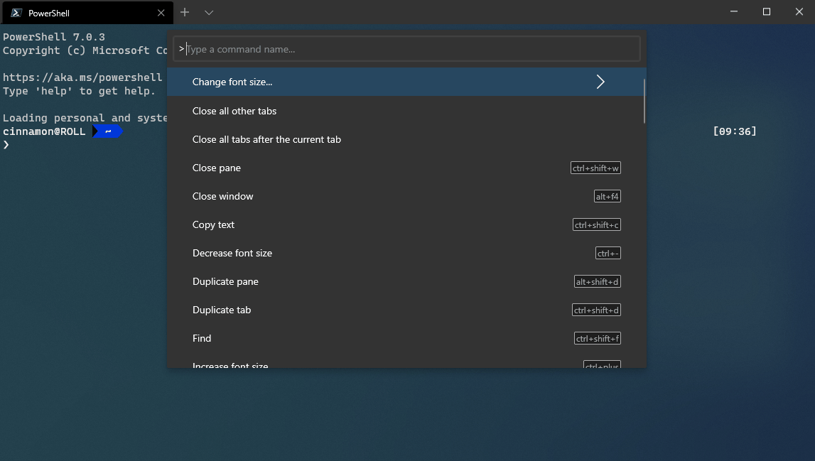 Modalità della riga di comando di Terminale Windows