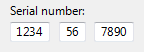 screenshot della casella di testo di input dati formattata 