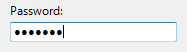 screenshot di una casella di testo Password 