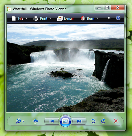 screenshot della finestra con bordo traslucente 