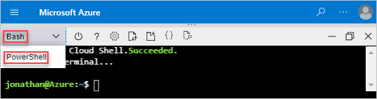 Bash または PowerShell を選択する