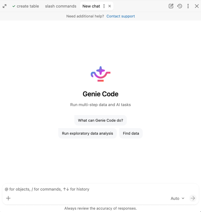 Genie Codeのサイドペインで、タブとして開いたチャットがいくつかあります。