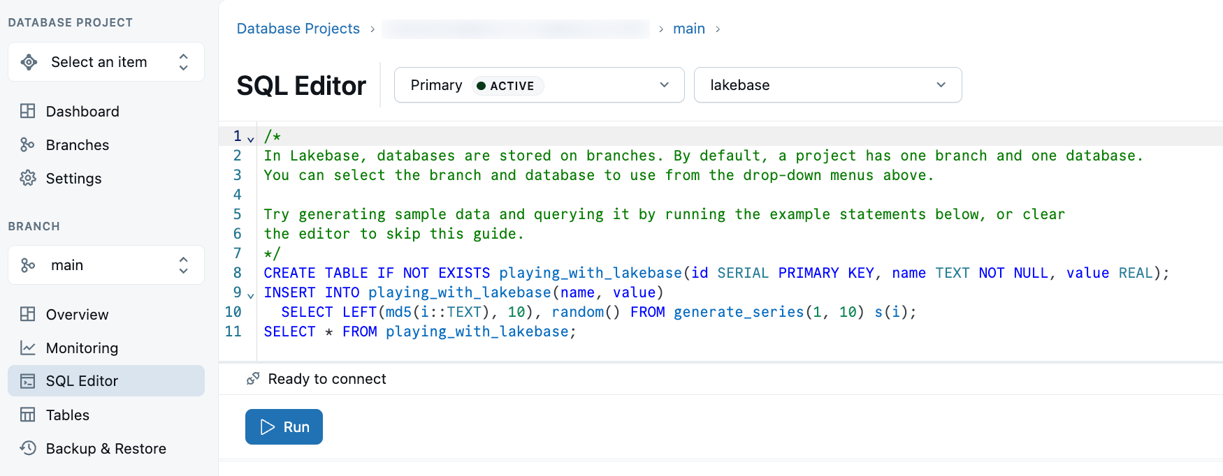LKB SQL エディター