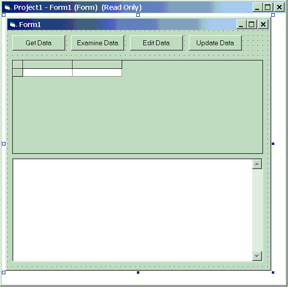 HelloData VB アプリケーションの Form1