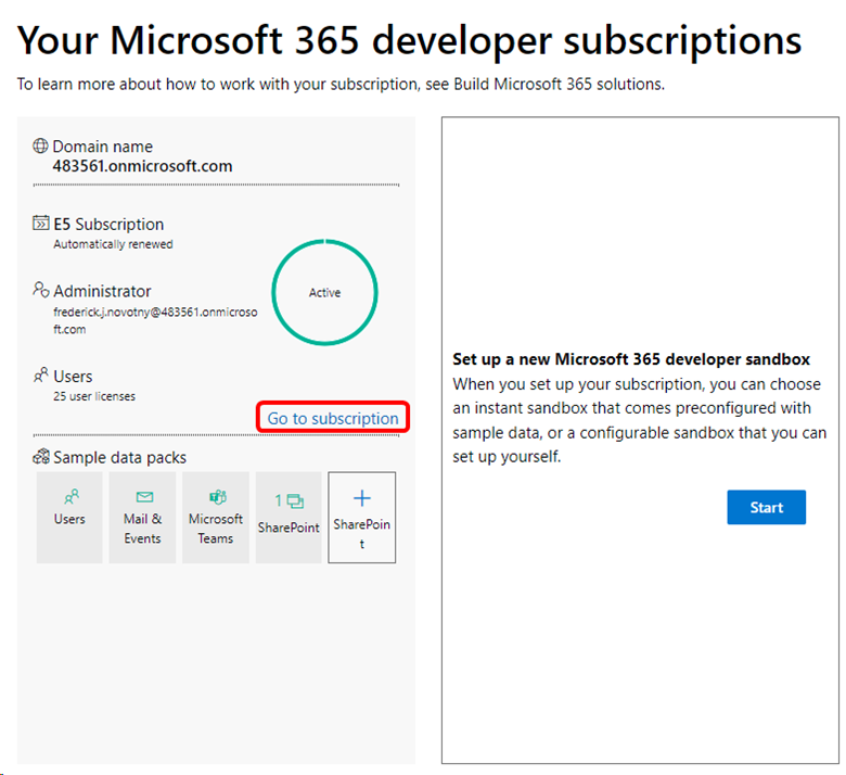 Microsoft 365 開発者ダッシュボード
