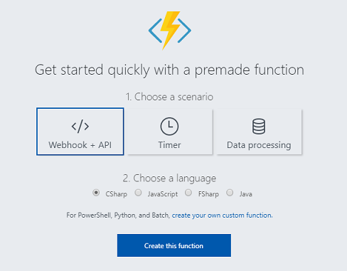 Web フック csharp を選択する