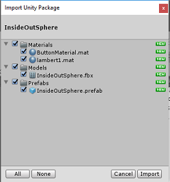[Unity パッケージのインポート] 画面のスクリーンショット。