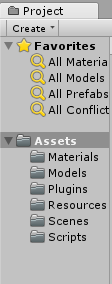 [Unity プロジェクト パネル] のスクリーンショット。新しくインポートされたフォルダーが Assets フォルダーに表示されています。