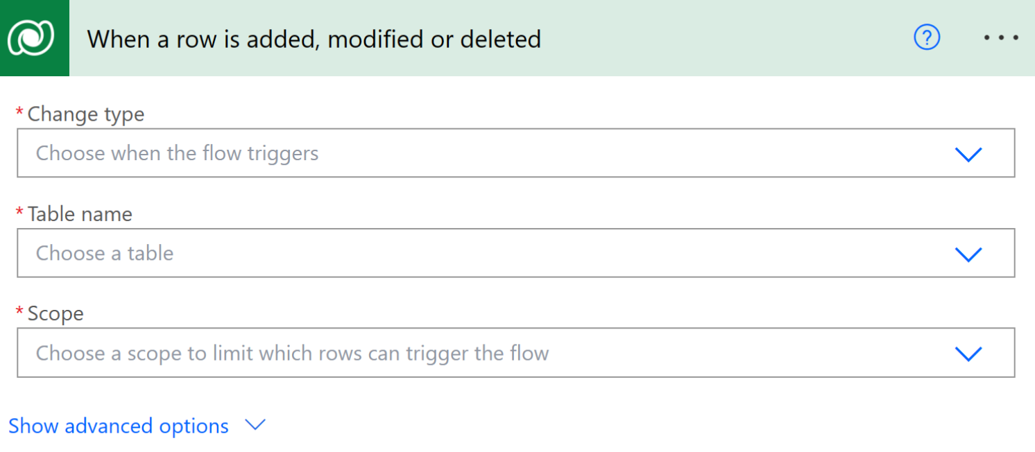 Skjermbilde av parametere.