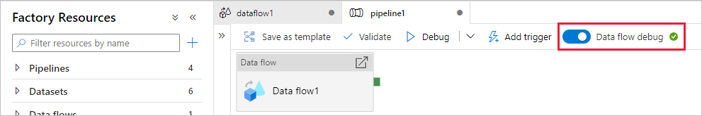 Schermopname die toont waar de Debug-schuifregelaar 2 zich bevindt