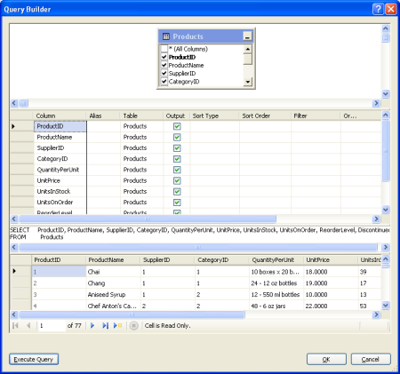 De query grafisch maken via de Query-editor