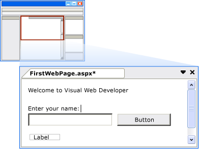 Drie besturingselementen in de ontwerpweergave